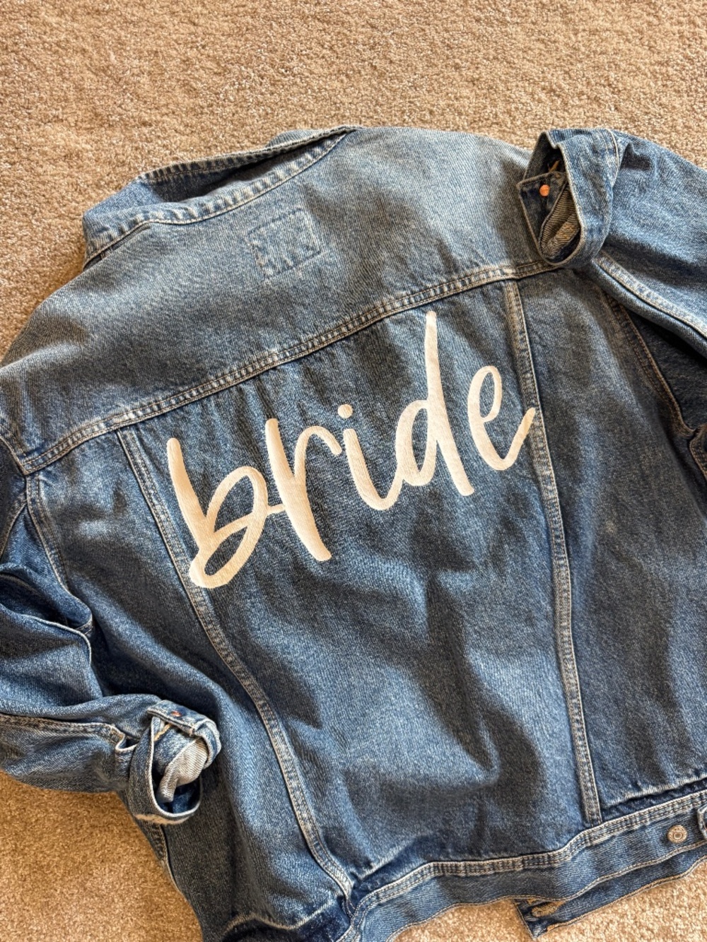 hand painted bride denim jacketq
